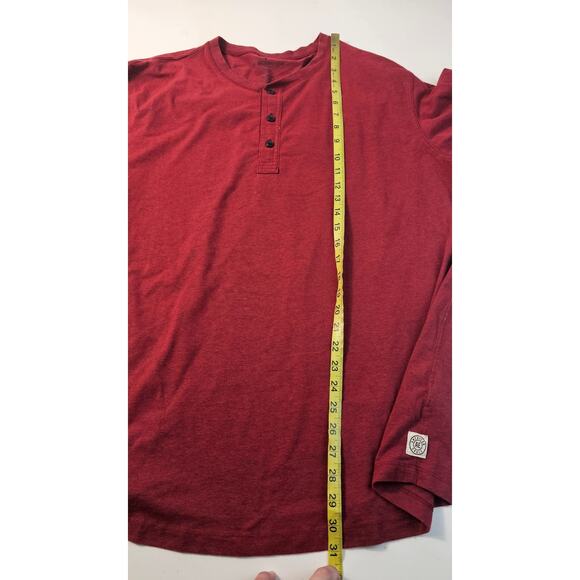American Eagle flex sz XXL 3 button lived in henley red casual comfort soft - Picture 8 of 8